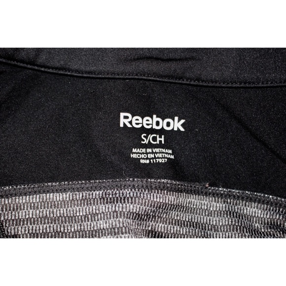Reebok Striped Pull Over Black and Gray S - Picture 5 of 5